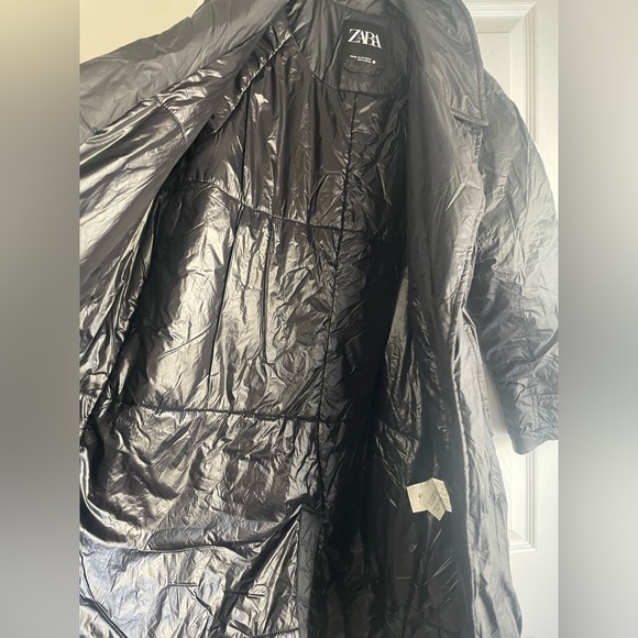 Zara Black Puffer Coat for Women - Picture 6 of 7